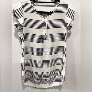 Reitmans Black and White Striped Blouse